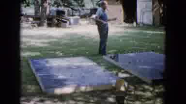 Wauconda Illinois USA (1960): A Man Gets Ready To Start His Work By Pre-Measuring