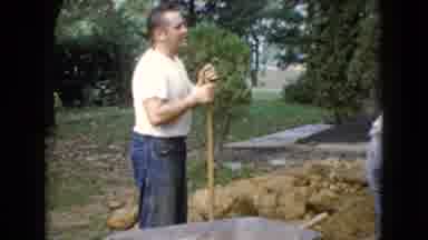 Wauconda Illinois USA (1960): Two Workers Talking As They Stand With Shovels And A