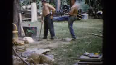 Wauconda Illinois USA (1960): The Persons Are Doing Working In The Outside Of The