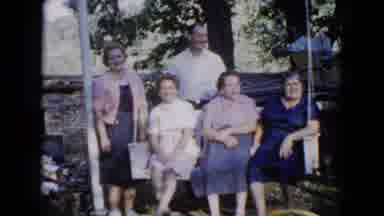 Wauconda Illinois USA (1960): The Women Was Swinging In The Swing Near The Trees