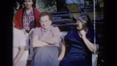 Wauconda Illinois USA (1960): Old Ladies Sitting On A Porch Swing