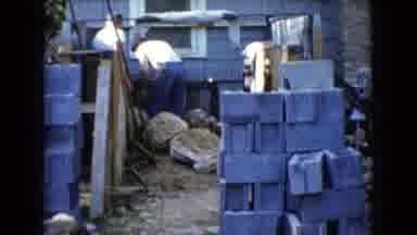 Wauconda Illinois USA (1960): Tradesman Digging Out Hole