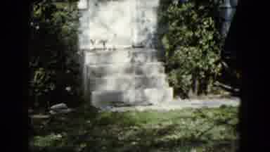 Wauconda Illinois USA (1960): Footage Of A White Front Door Shot From The Yard