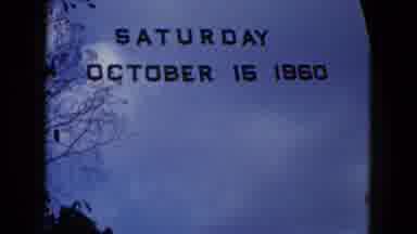 Wauconda Illinois USA (1960): The Sky Is Filmed With The Words Saturday October