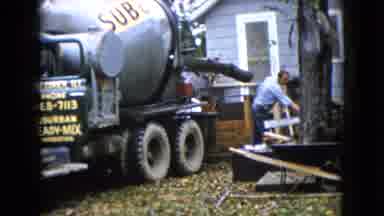 Wauconda Illinois USA (1960): Neighbors Hire Cement Contractors To Lay Cement For