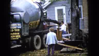 Wauconda Illinois USA (1960): People Operating Cement Truck One Man Signals