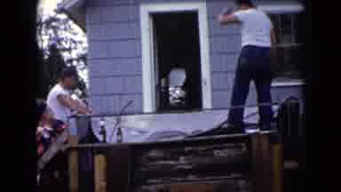 Wauconda Illinois USA (1960): People Working On Their House