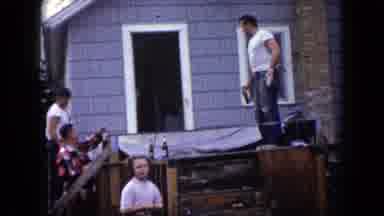 Wauconda Illinois USA (1960): Men Working Outside On Houses
