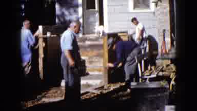 Wauconda Illinois USA (1960): A Group Of Men Fixing On Houses
