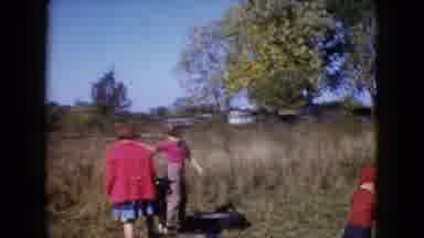 Wauconda Illinois USA (1960): Kids Playing In An Open Field With Goat