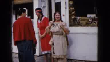 Wauconda Illinois USA (1960): Women Dressed As Indians In Front Of A Building As