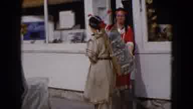 Wauconda Illinois USA (1960): Kids Wearing Indian Headdress Costume For Halloween