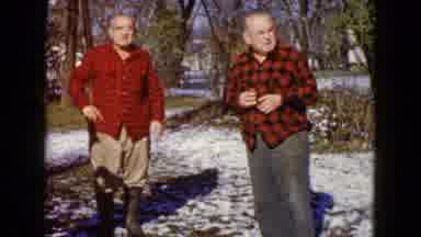 Wauconda Illinois USA (1960): Three Friends Gathered Together In The Snow Talking