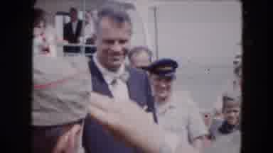 Buffalo New York USA (1961): Old Footage Of Sailors On Ship Saluting