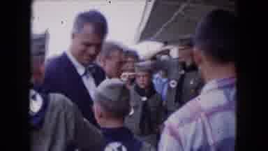 Buffalo New York USA (1961): Boys Scouts Saluting Eagle Master From His Long