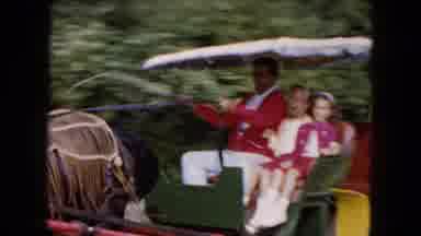 Buffalo New York USA (1961): A Child And Adult Ride In A Horse Drawn Carriage