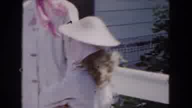 Buffalo New York USA (1961): Girl In Pink Hat Refuses Hug From Sister Stomping