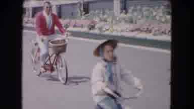 Buffalo New York USA (1961): Old Video Family Biking And Drinking Lemonade Around