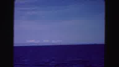 Buffalo New York USA (1961): Blue Water Under A Blue Sky With A Bridge In The