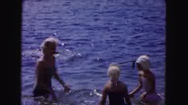 Buffalo New York USA (1961): A Family In The River Splashing In The Water Swimming