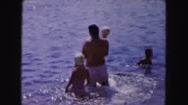 Buffalo New York USA (1961): People Swimming In The Clear Blue Calm Water Of The