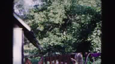 Buffalo New York USA (1961): Girl With Long Hair And Ribbon Points To A Big Bird