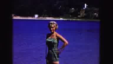Buffalo New York USA (1961): A Young Woman Posing And Smiling On By The Lake