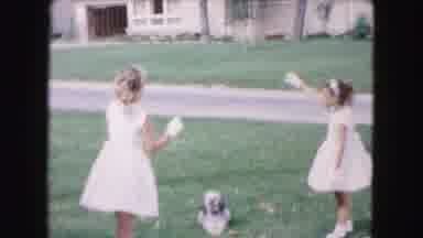 Buffalo New York USA (1961): Children Training The Family Dog