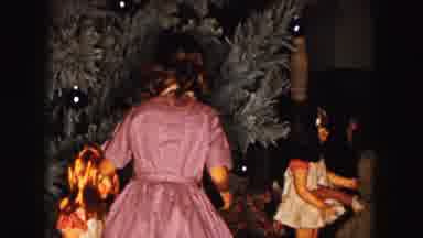 Buffalo New York USA (1961): Christmas Morning Big Dolls Happy Girls Christmas