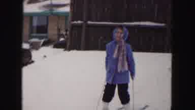 Buffalo New York USA (1961): Girls Laugh In The Snow While Wobbling And Learning