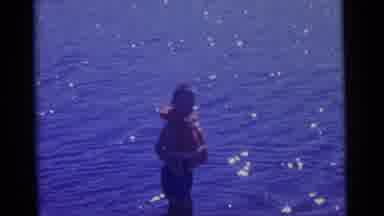 Camden New Jersey USA (1961): Boy At Lake Playing With A Bucket On The Beach And