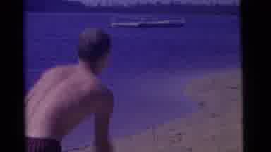 Camden New Jersey USA (1961): A Father Plays Ball With His Daughter And Runs After