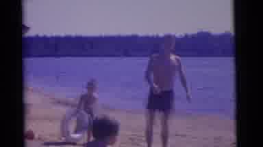 Camden New Jersey USA (1961): Two Children And A Teen Playing Ball While One