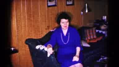 Hagerstown Maryland USA (1961): Dark Haired Woman Wearing Bright Blue Dress And