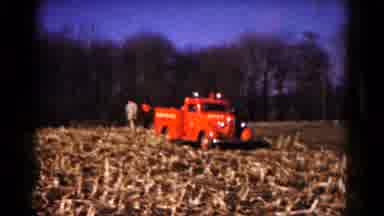 Hagerstown Maryland USA (1961): The Tractor Is Running In The Garden Side