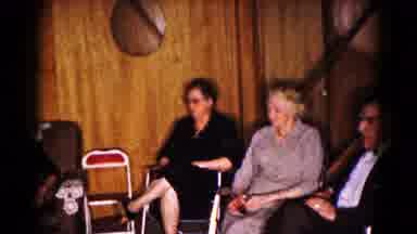 Hagerstown Maryland USA (1961): Elderly And Middle-Aged Men And Women Sit In A