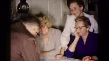 Hagerstown Maryland USA (1961): Older People Playing A Board Game And Throwing A