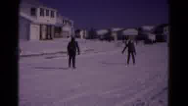 Hagerstown Maryland USA (1961): Two People Ice Skating In The Snow