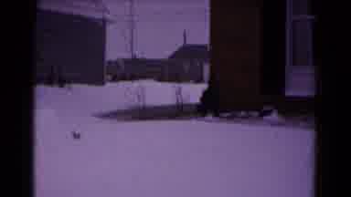 Hagerstown Maryland USA (1961): Outside On Cold Winter Day Looking At Front Of Two