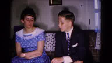 Hagerstown Maryland USA (1961): Smiling Boy In Suit Chats With Girl In Polka Dot
