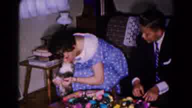Hagerstown Maryland USA (1961): Grandparents Arriving To Celebrate Easter With
