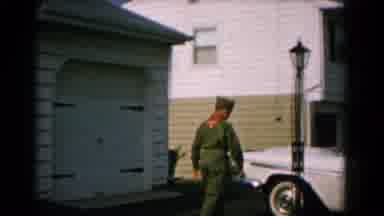 Hagerstown Maryland USA (1961): Car Is Parked In The Front Of The House And One