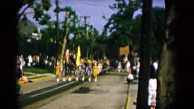 Hagerstown Maryland USA (1961): Flag Corps Marches In Evening Parade