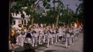 Hagerstown Maryland USA (1961): Marching Band Parade Musical Group Trumpets