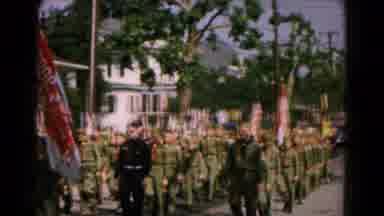 Hagerstown Maryland USA (1961): A Troop Marching In Lines