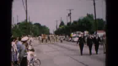 Hagerstown Maryland USA (1961): A Military Parade With Flags On A Street
