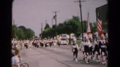 Hagerstown Maryland USA (1961): A Band Marches In The Independence Day Parade With