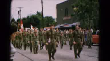 Hagerstown Maryland USA (1961): Military Parading Through The Street With American