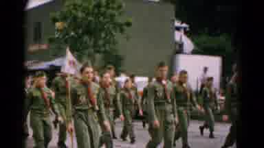 Hagerstown Maryland USA (1961): Old Video Of Boys Marching In Uniforms Down The