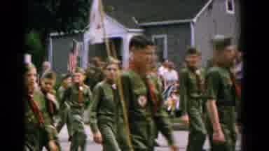 Hagerstown Maryland USA (1961): Boy Scouts Some Carrying Flags And All In Uniforms